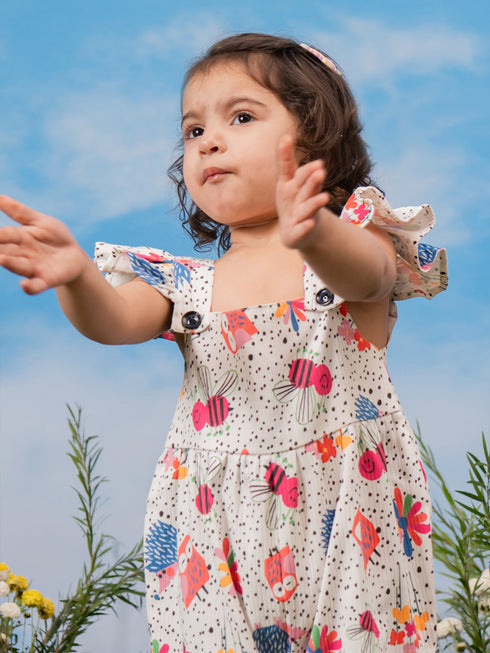 Girl's Multi Color Romper